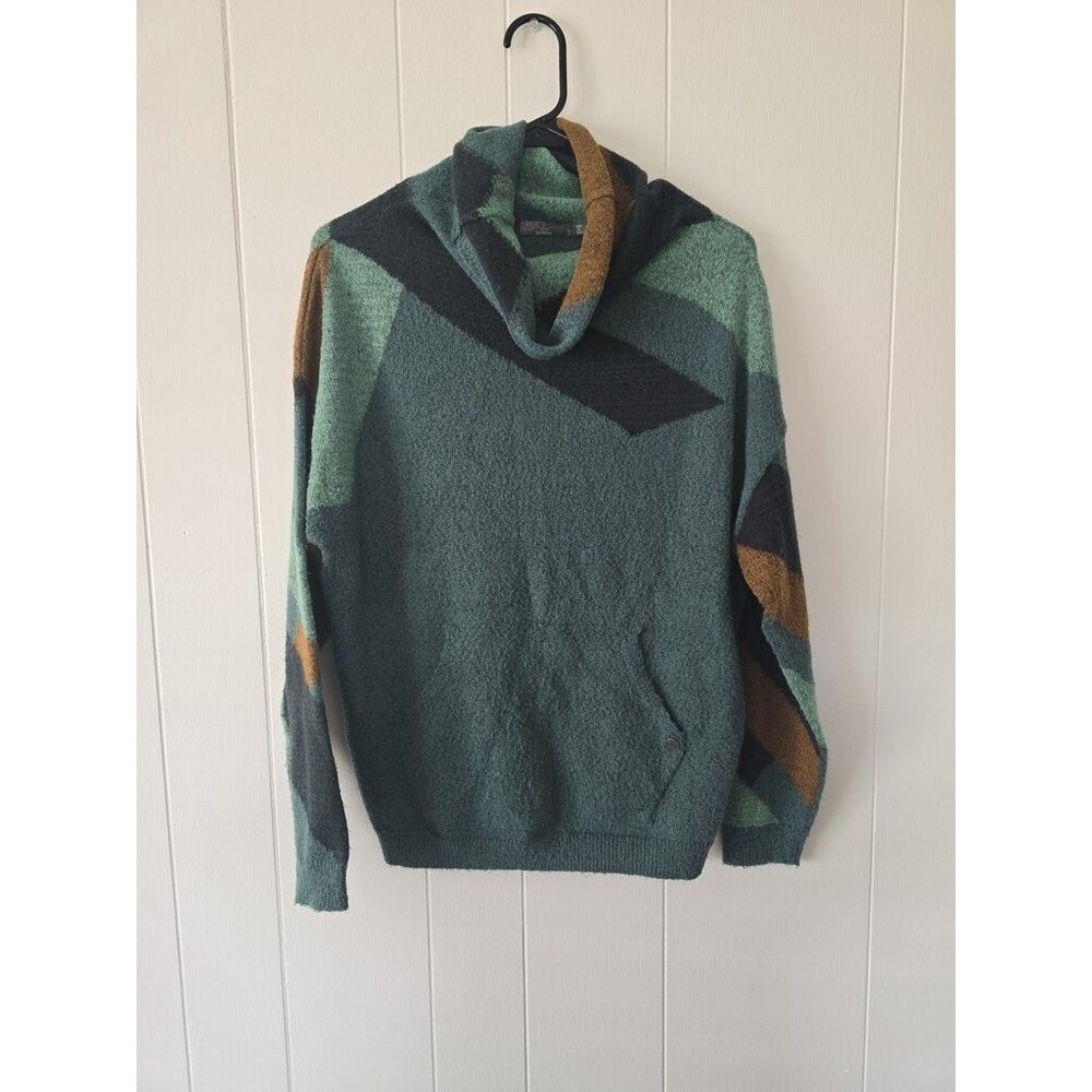 prAna Geometric Pattern Cowl Neck Sweater Pre-Owned Size Small